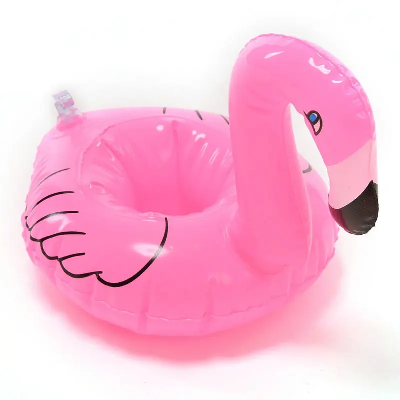 10PCS Mini Flamingo Floating Inflatable Drink Can Cell Phone Holder Stand Pool Swimming Bath Party Kids Float Toys (11)