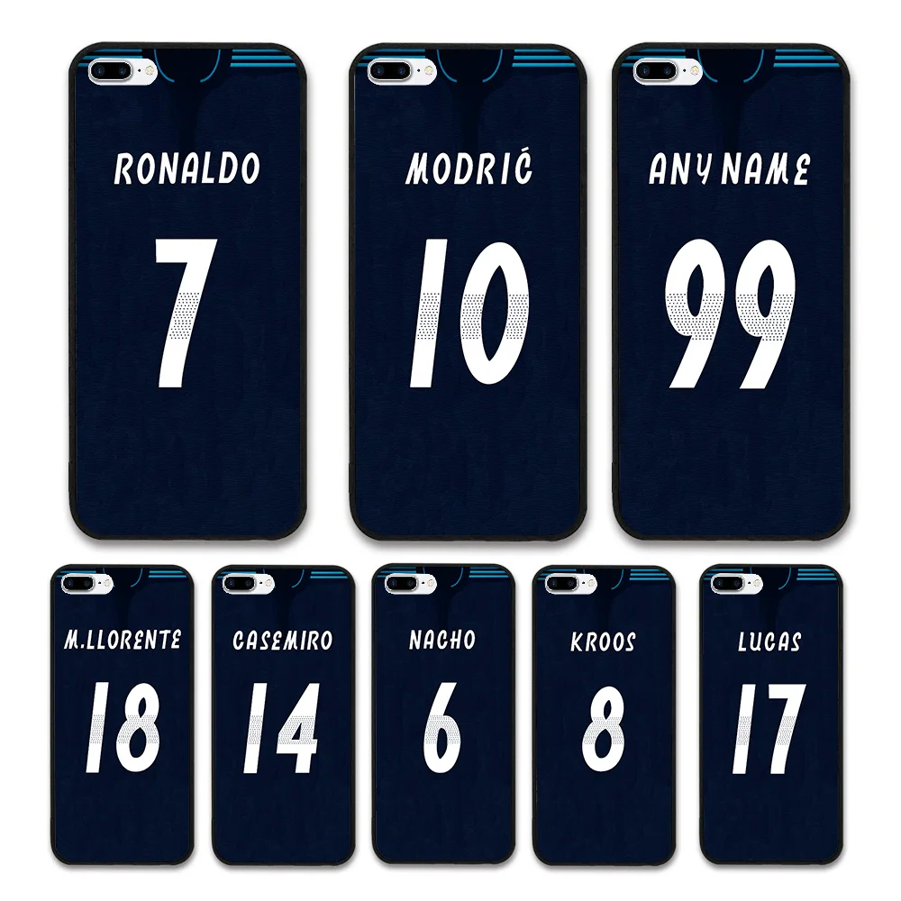 

European Football RONALDO MODRIC KROOS Jersey style Real Madrid Custom Names and Numbers case for iPhone 7 plus Phones cases