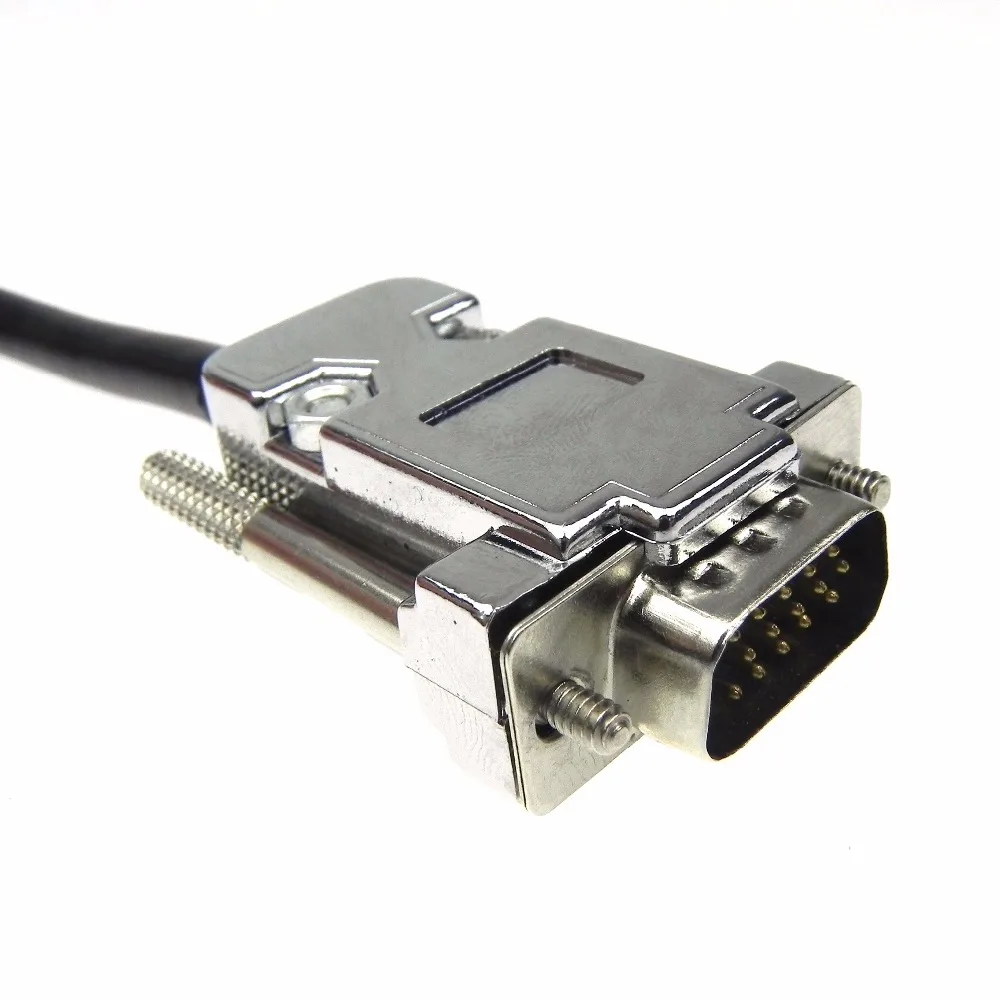 DB15-15pin male Cable soldering type socket with the screws DB15 cable connector full set 1