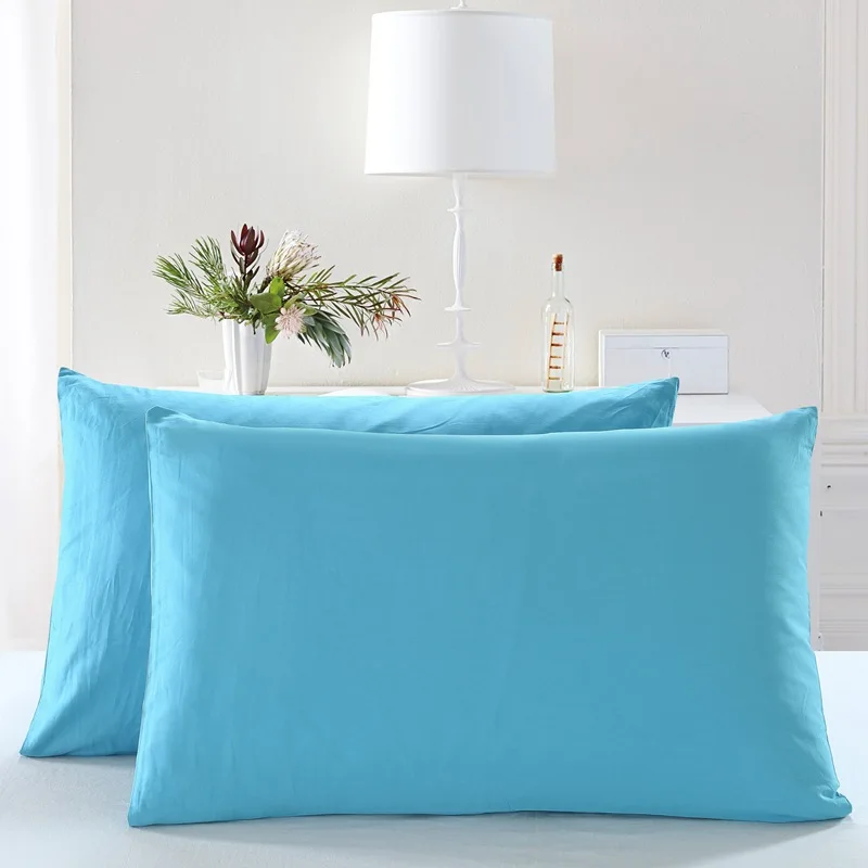 WLIARLEO All inclusive Blue Pillowcase Solid decorative pillows A Pair
