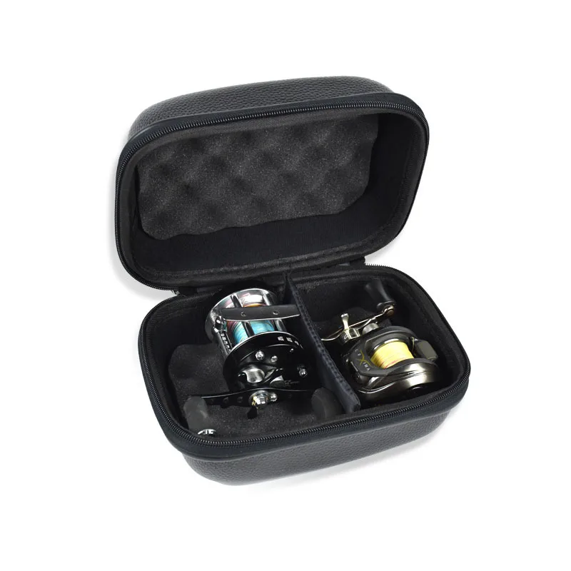  Fish Reel Bag Spinning Reel Case Leather Protective Hard Shell Shockproof Waterproof Cover Fishing  - 33014935782