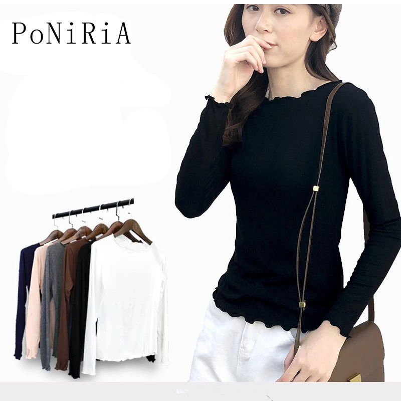 

M L XL for 40-75kg/88-165lb 2019women's Bottom New O-neck Spring Autumn T-shirts woman T-shirt girl very soft high quality shirt