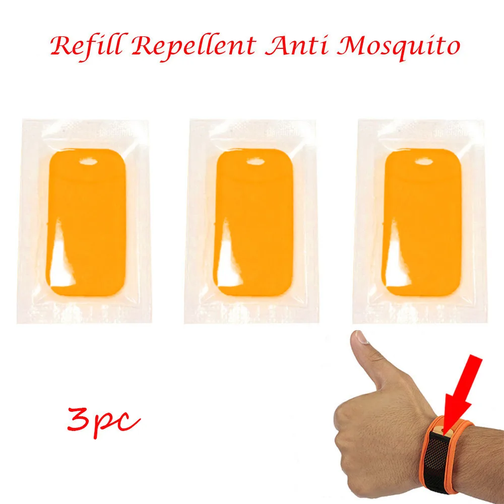 10 шт. Refill Repellent анти москитный браслет для запястья браслет от Комаров Репеллент лист борьба с вредителями контрольные точки для рыбалки - Цвет: 3PC