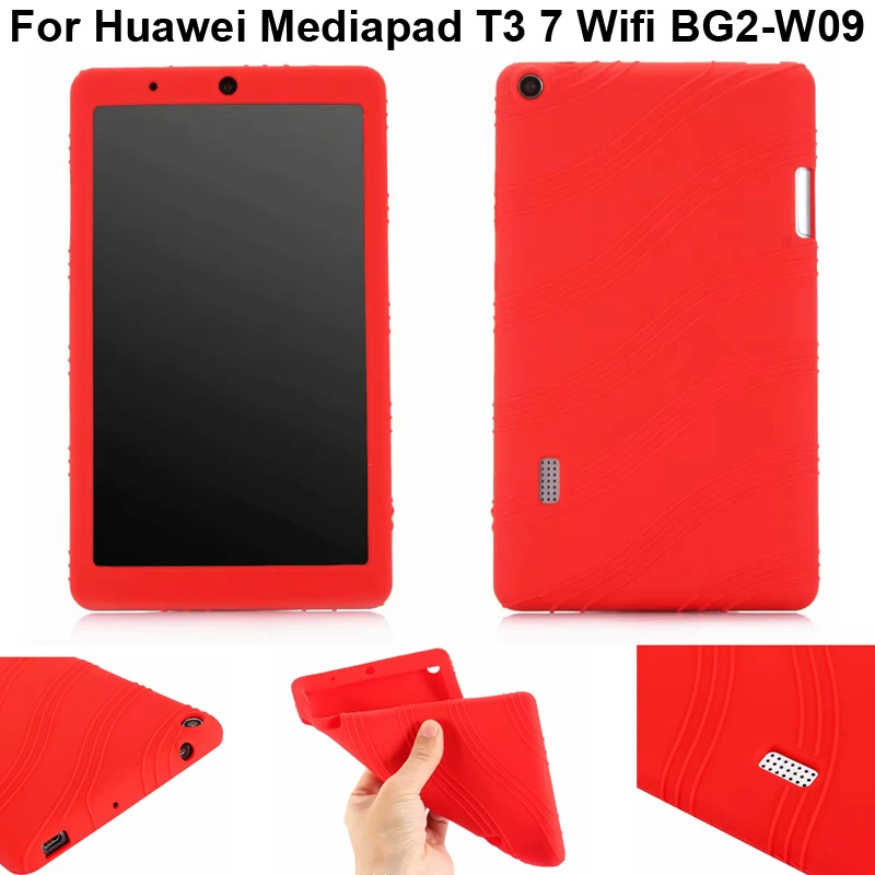 

Sillicone Full Protective Cover For Huawei Mediapad T3 7 Wifi BG2-W09 Protector Case Sleeve HuaweiT3 7.0 inch Shock Proof Pouch