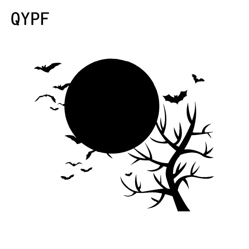 Qypf 13 5 11 5 Fashion Halloween Spooky Tree Vinyl Decor Car Sticker Silhouette Bumper Window C16 2387 Car Stickers Aliexpress