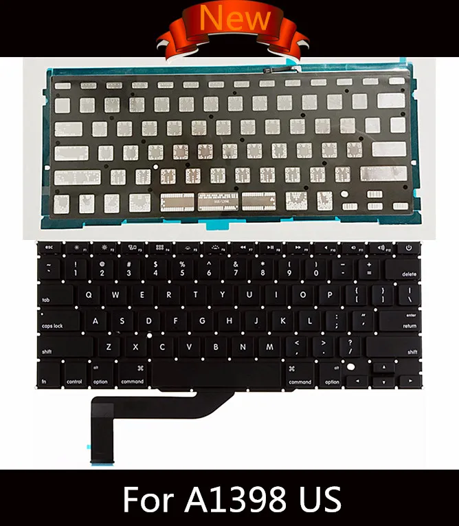 

Brand New US English QWERTY Standard Keyboard with Backlight for Macbook Pro Retina 15" A1398 2013 2014 Year