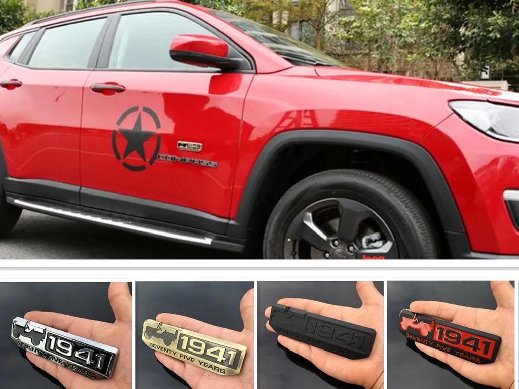 1 шт. значок на крышку багажника для Jeep Wrangler Willys 75th|metal sticker|metal emblemmetal car emblem |