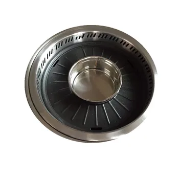 

220V Commercial Korean Electric Grill Oven Smokeless And Non-stick Frying Pan BBQ Grill 2 In 1 For BBQ And Hot Pot