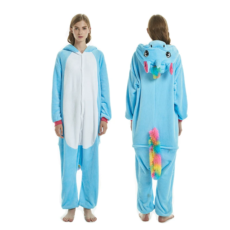 

Adults Animal Set Cartoon Kigurumi Pajamas unicorn Pijama Unicornio Sleepwear Kingurumi Women Men Winter Unisex Flannel Stitch