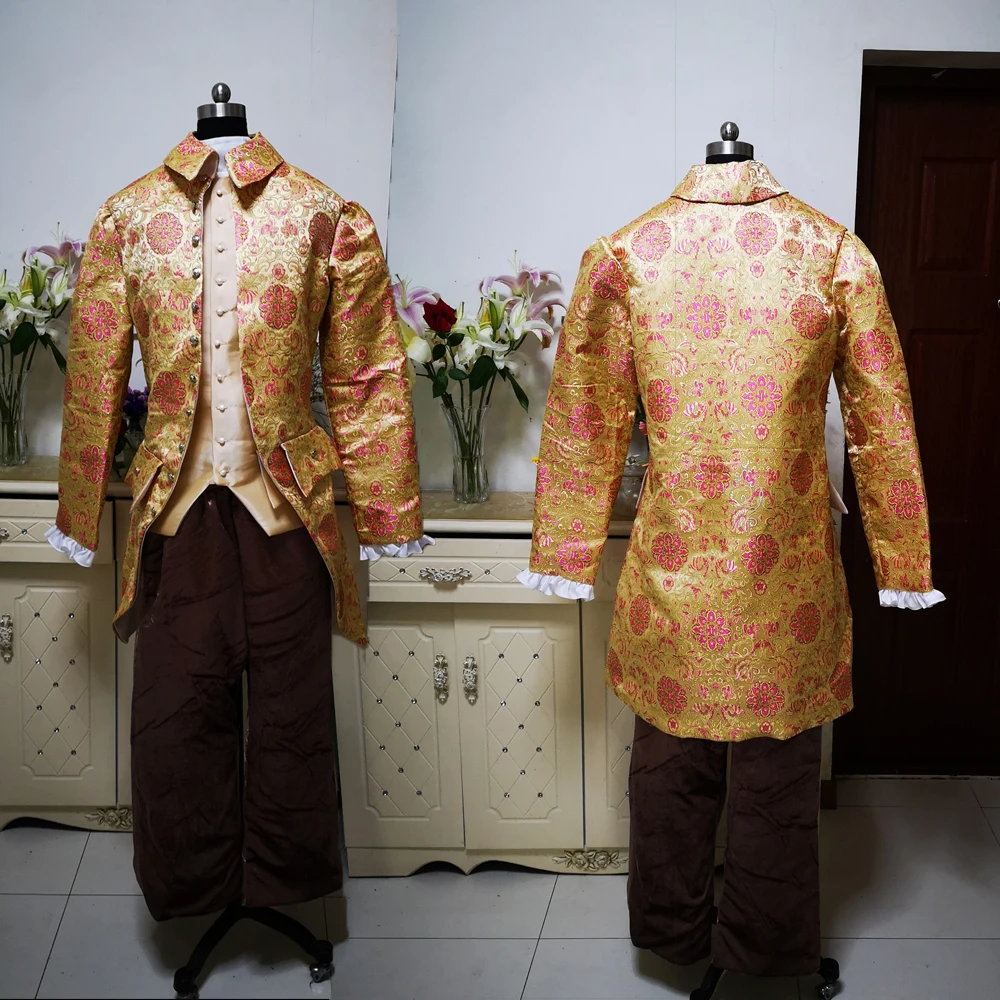 

D-327 Victorian /Civil War black/white mens period costume Medieval Renaissance stage performance/Prince charming William