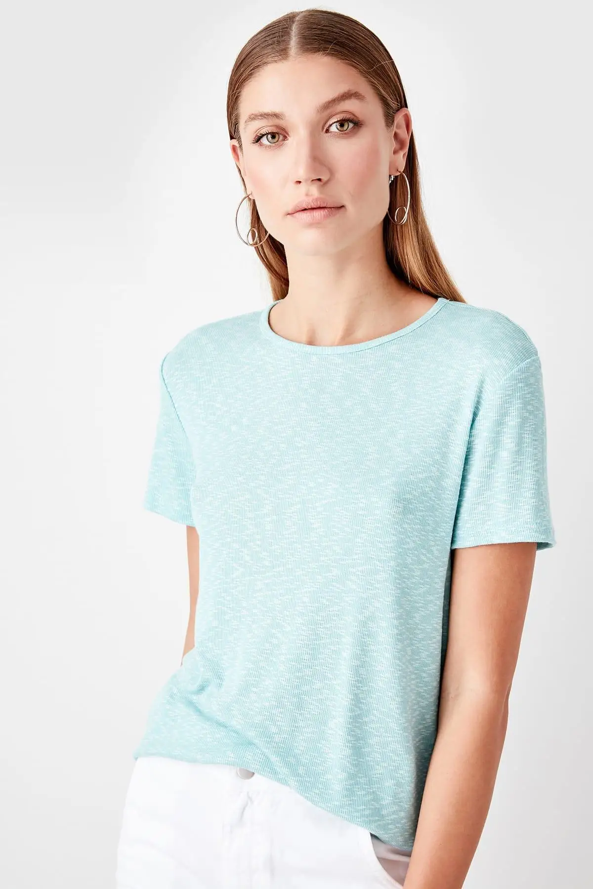 

Trendyol Mint Basic Knitted T-Shirts TWOAW20TS0022