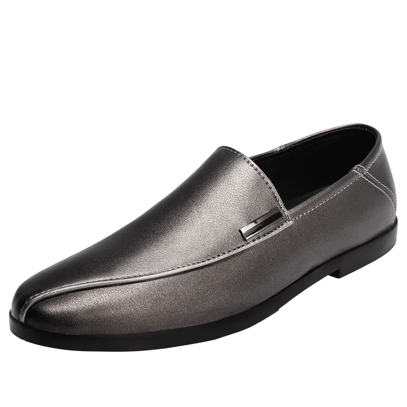 

2018 Summer New Men's Leather Casual Shoes England Peas Shoes Wild Personality Lazy Driving Shoes