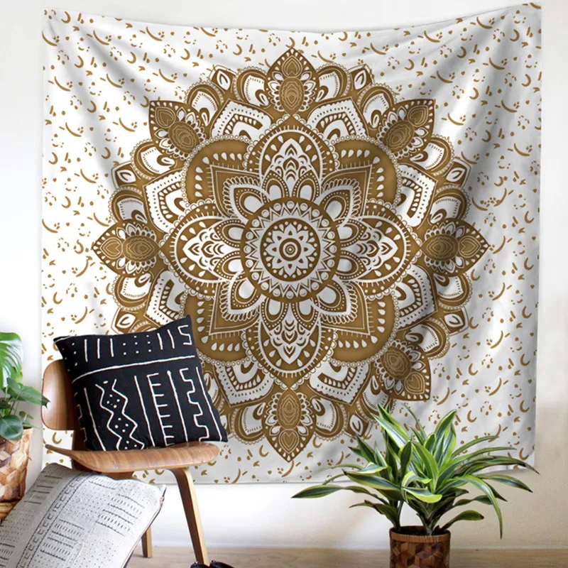 

Printed Lotus Tapestry Bohemia Boho Mandala Tapestry Wall Hanging For Wall Decoration Hippie Tapestry Beach Towel Yoga Mat