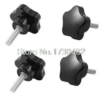 

Replacement M8 x 30mm Star Shape Clamping Knob Grip 45mm Diameter 4pcs