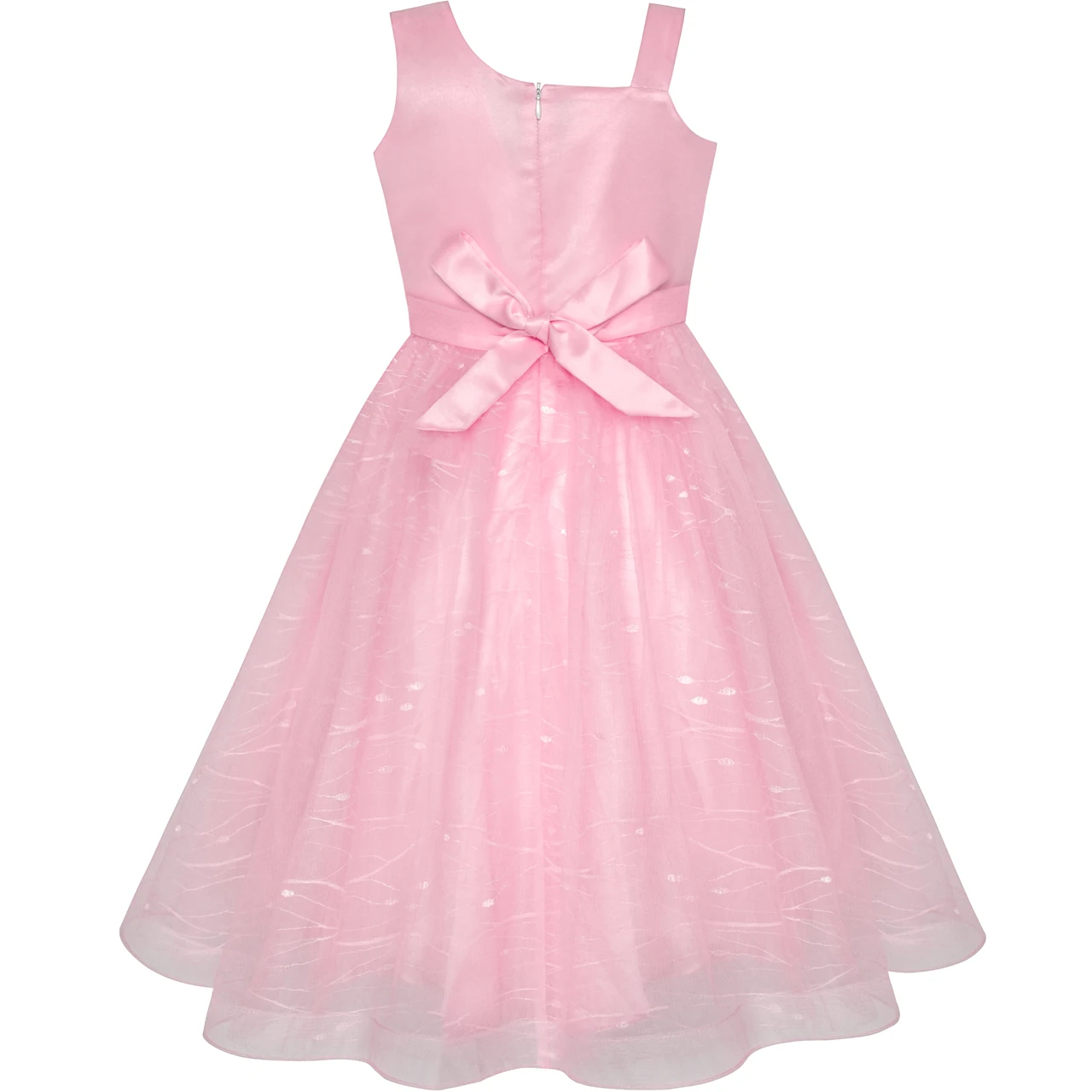 Sunny Fashion платья для девочек платье Цветок Девушка Платье Одно плечо сверкающий