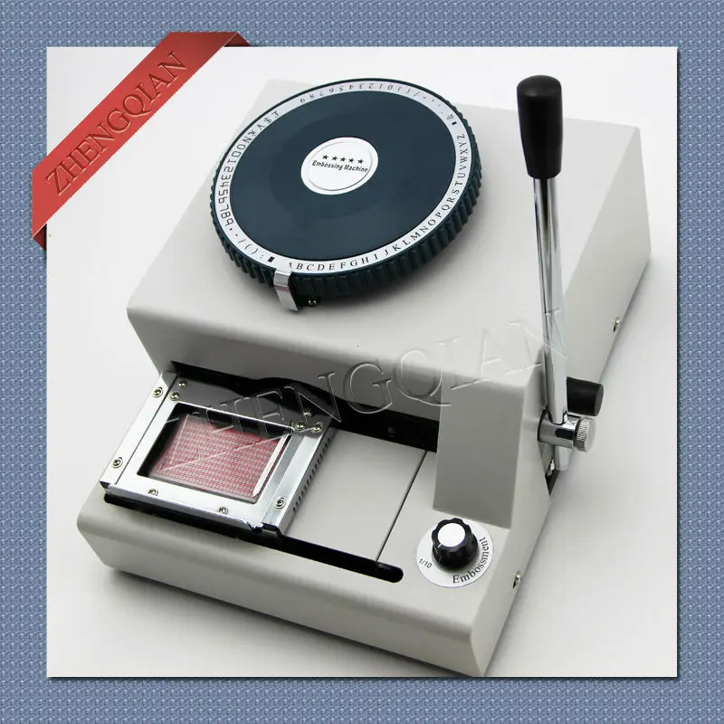 

Manual pvc card press machine 68 characters