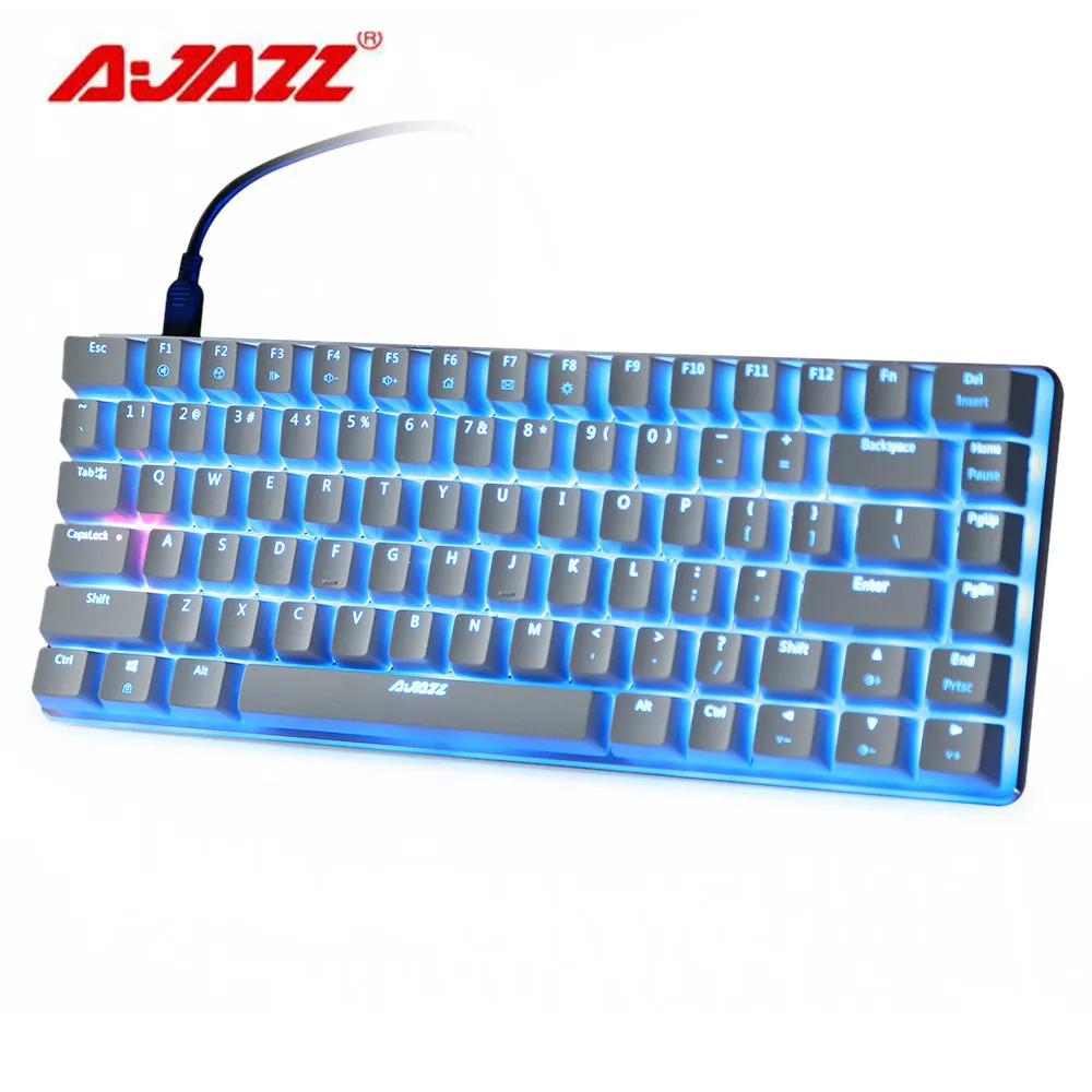 Ajazz AK33 Blue Switch Backlight Mechaincal Gaming Keyboard 82 Keys Blue / Black Switch Backlight Wired Keyboards for Laptop