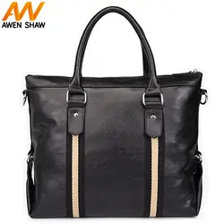 Бизнес классический мужской OL сумка кожаная однотонная мужская большая Портфель Мужская рабочая сумка высокого качества Мужская сумка