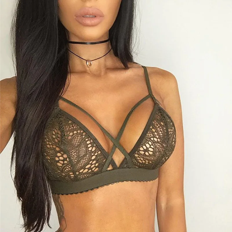 Lurehooker Новый женский бандажный сексуальный бюстгальтер цветочный кружевной