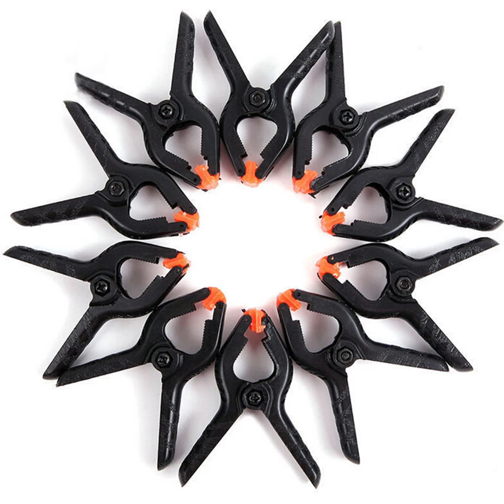 

10PCS Plastic Nylon Spring Clamps Clip Tips Set for Paper Photo Backdrop Background Woodworking