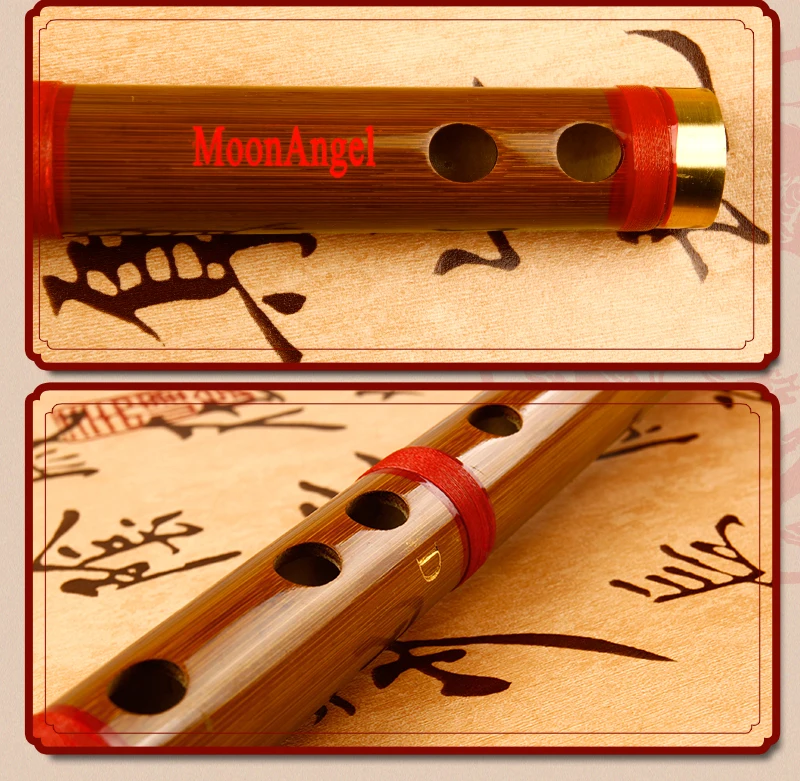 Латунный край Красные линии китайская Флейта ключ CDEFG ручной работы бамбук китайская Дизи духовой инструмент