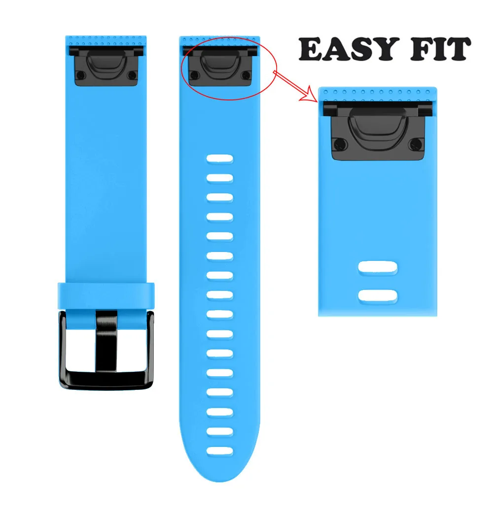 Новинка, сменные Смарт-часы из мягкого силикона, быстросъемный, легко прилегающий браслет, ремешок для часов Garmin Fenix 5S Plus