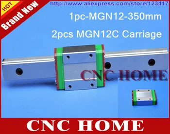

Free Shipping MGN12 12mm linear rail 1 set MR12 MGN12-350mm miniature linear slide = 1pcs 12mm L-350mm rail+2pcs MGN12C carriage