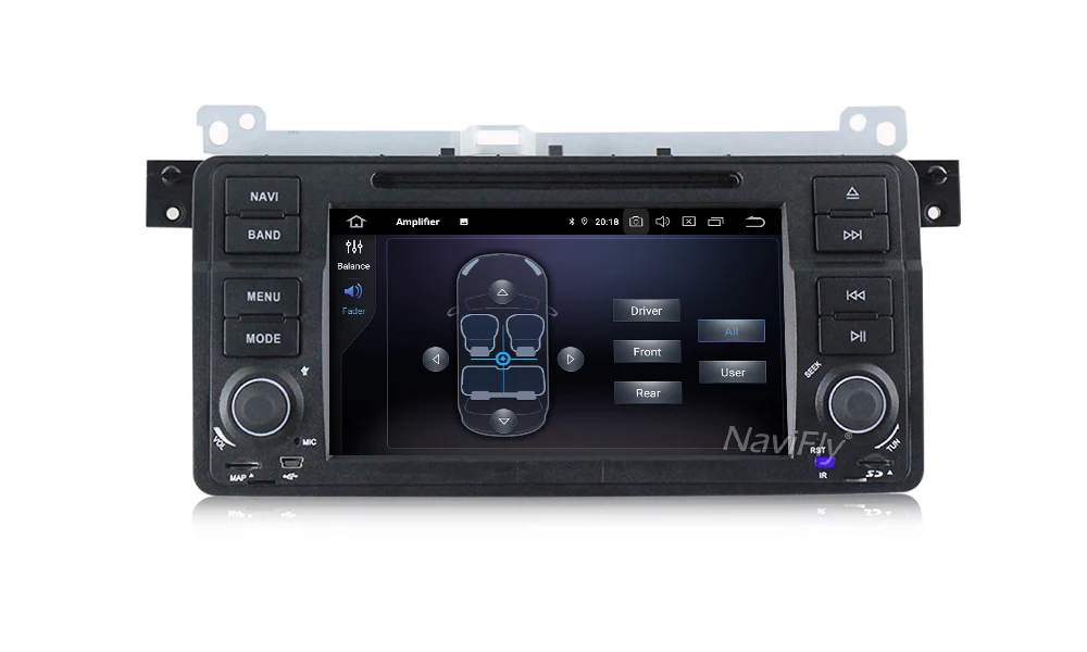 Sale NaviFly Android9.0 IPS Screen DSP 4G WIFI 1Din Car Multimedia gps tracker For BMW E46/M3/Rover/3 Series with OBD2 dvd video 40