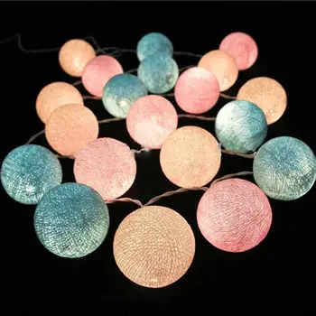 

20-LED Cotton Balls With LED Light String Light Fairy For Wedding Christmas Party Home Decoration With US/EU-Plug