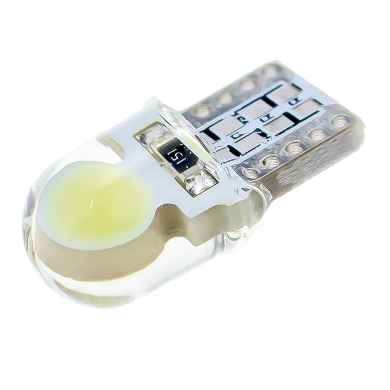 100pcs T10 W5W 168 192 Silica Gel COB LED Parking lights auto wedge