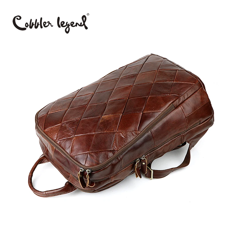 Мужской винтажный рюкзак Cobbler Legend коричневый из натуральной воловьей кожи сумка