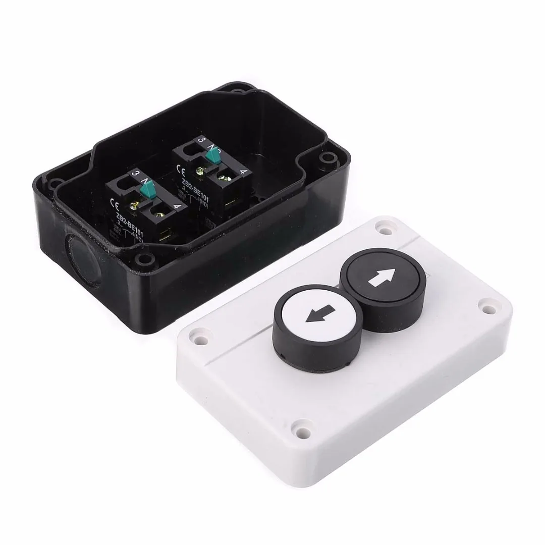 

1pc Plastic Push Button Box Up/Down Arrows Switch Control Station Hoist Roller Door Lorry Tail Lift Mayitr