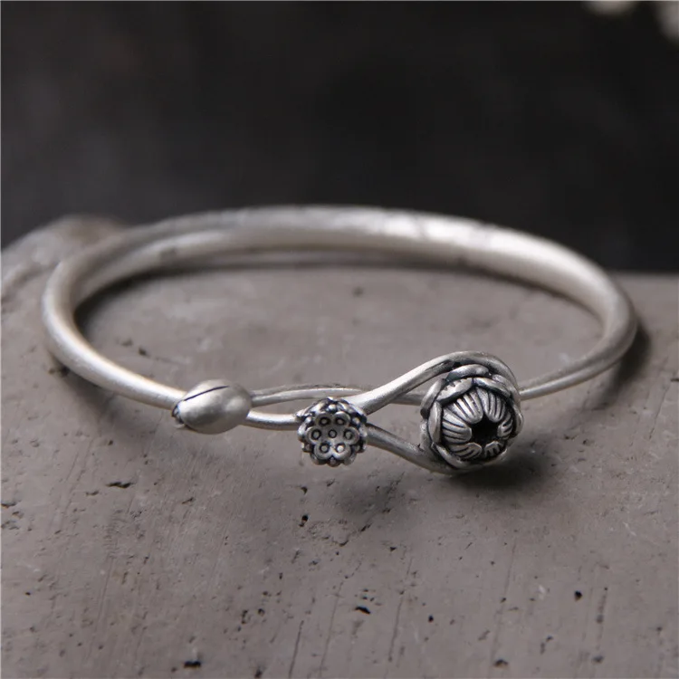 Silver S999 Carved Fish Bracelet | Украшения и аксессуары