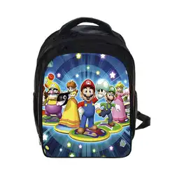 Мультфильм девочек школы для мальчиков рюкзак Супер Марио детская рюкзака Студенты книга сумка с пенал для детей