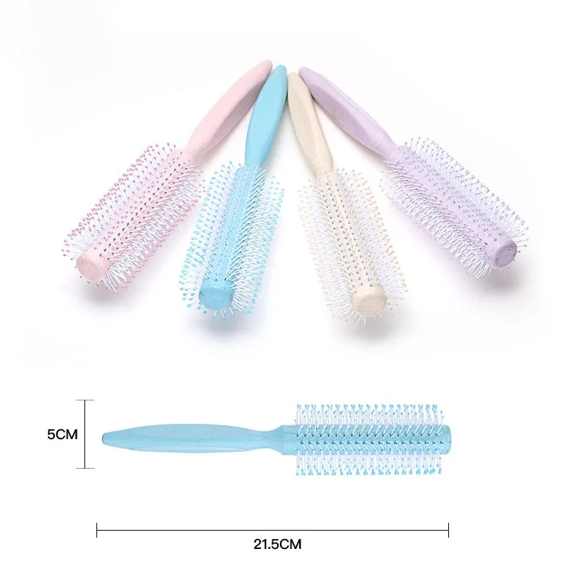 New Straw Curling Hair Comb Candy Color Moulding Rolling Comb Simple