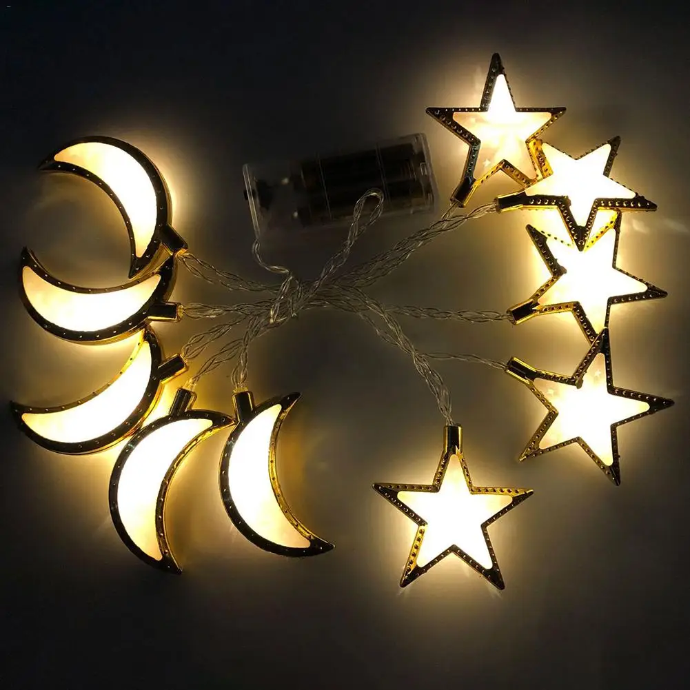 

Eid LED Star Moon String Light Ramadan Decorative Lamp Islamic Muslim Wedding Birthday Party Decor Lamp