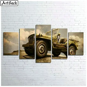 

5 spell painting jeep full square drill 5d diamond painting 3d diamond embroidery kit for living room decoration sports car icon