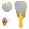 4 Colors Useful Cute Hand Mirror Tooth Shaped Plastic Handle Oral Teeth Care Unbreakable Patient Dental Mirror Tool For Dentists 2