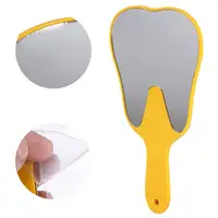 4 Colors Useful Cute Hand Mirror Tooth Shaped Plastic Handle Oral Teeth Care Unbreakable Patient Dental Mirror Tool For Dentists 2