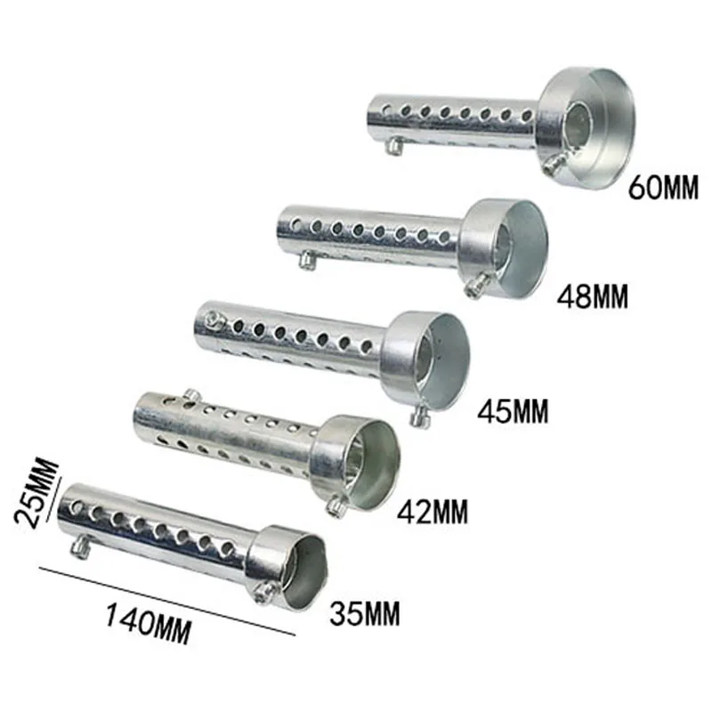 

Motorcycle Exhaust Muffler Adjustable DB Killer Silver Metal Noise Sound Eliminator 35mm 42mm 45mm 48mm 60mm For Motorbike
