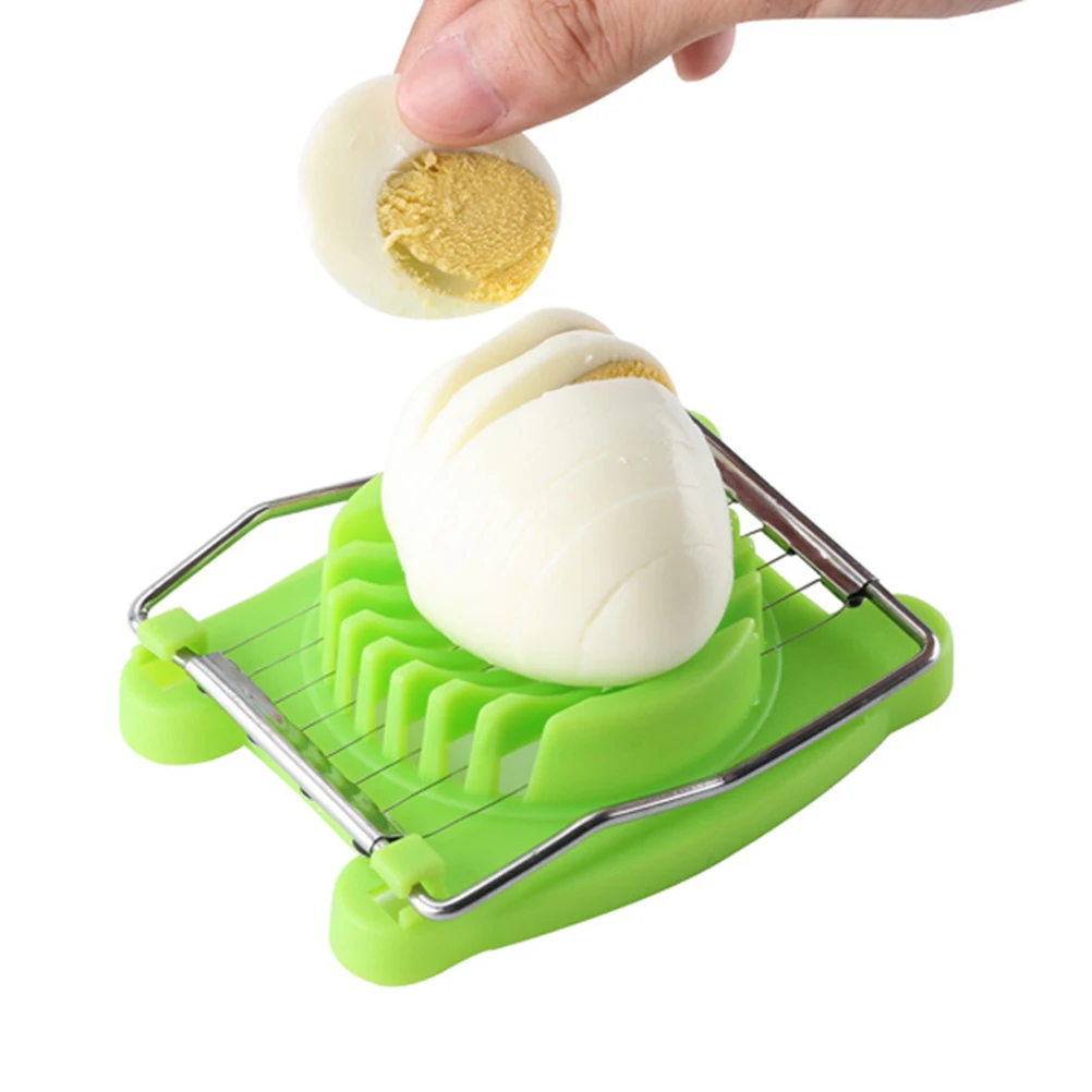 

1 PC Practical Egg Slicer Creative Egg Cutter Fancy Egg Dividers Separator Kitchen Tool Gadget For Home Restaurant (Green)