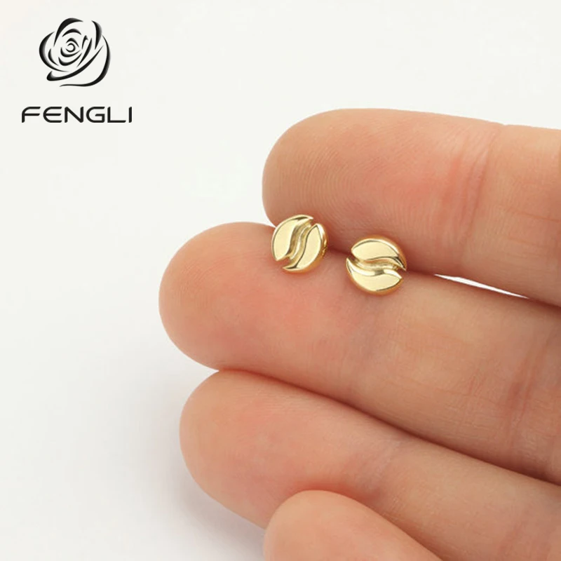 

Golden Button Metal Stud Earrings Simple Round Tiny Women Earring Minimalist Party Best Gift for Women Girl Trendy Jewelry