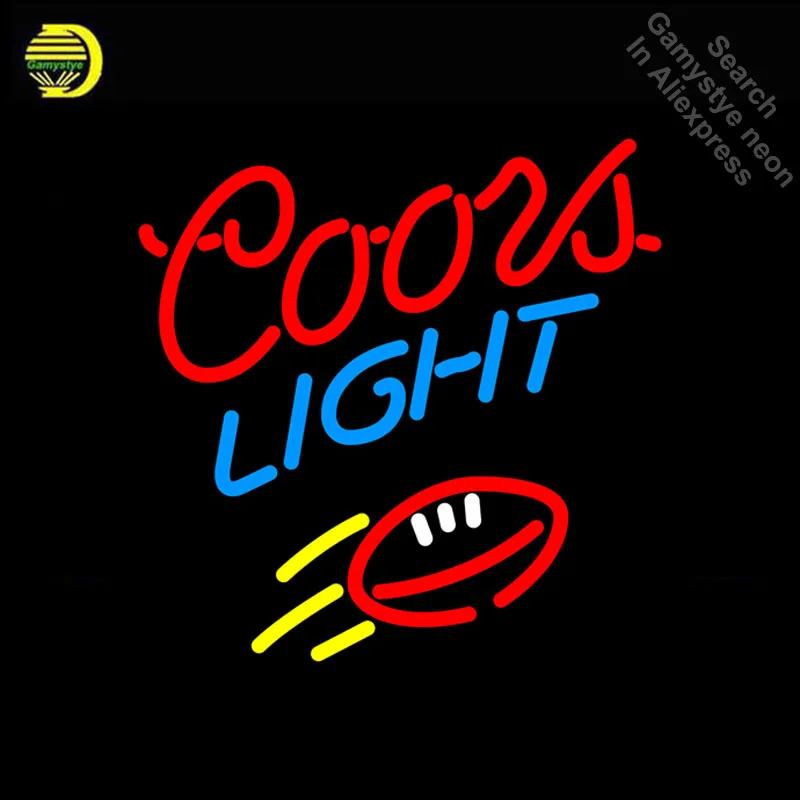 Неоновая вывеска для Coors светящаяся красная неоновая лампочка футбола ручной