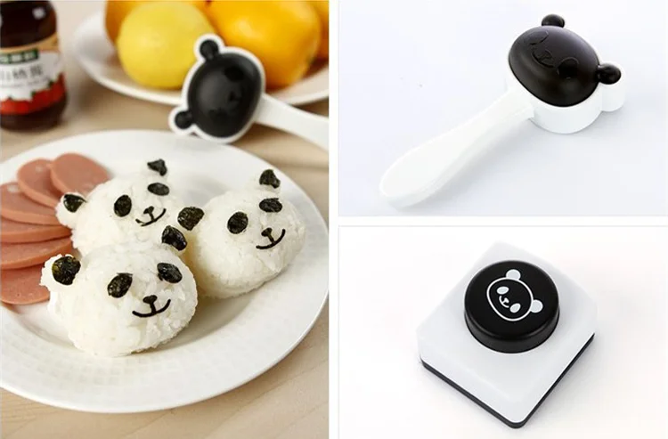 LMETJMA японский Bento панда суши плесень набор с водорослями нори удар креативный Суши производитель плесень кухонная форма для риса набор KC0819-4