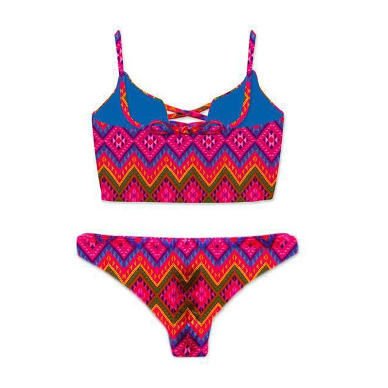 Женский купальник бикини с пуш апом фиолетового и красного цветов|swimwear girl|swimwear