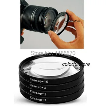 

Pr 46mm 46 mm Close-up Filter Macro Lenses Filters 4Pcs Diopter 4x +1 +2 +4 +10 For Canon Nikon SLR Digital Camera Lens Hot Sale