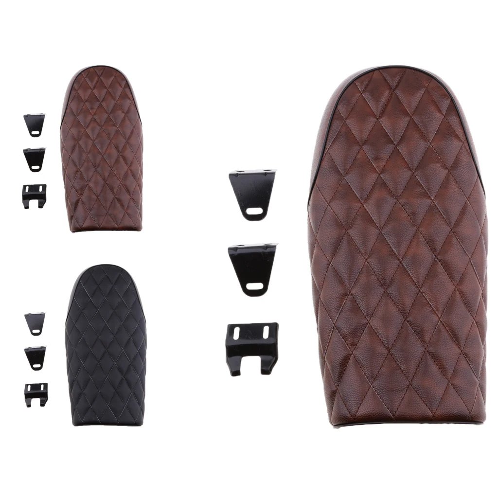 Flat Brat Style Tracker Cafe Racer Seat Saddle For Honda CG125 Durable High Quality & Soft Leatherette Removable mounting