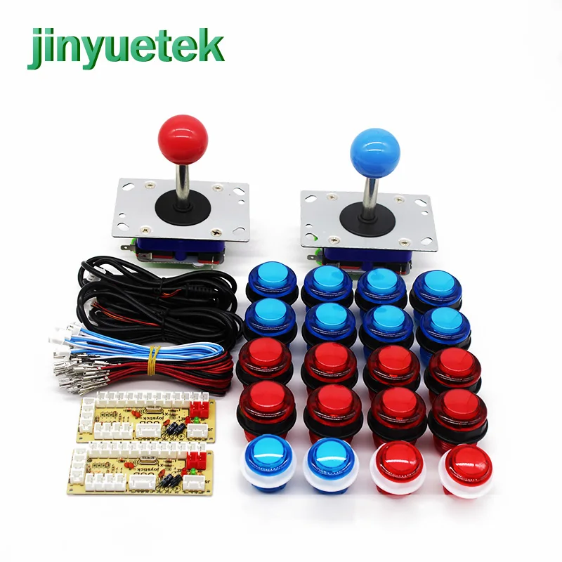 Arcade USB Encoder ZIPPY joystick 28mm led Push Button DIY Arcade Game kit JAMMA MAME PC / PS4 / mobile phone / with lamp