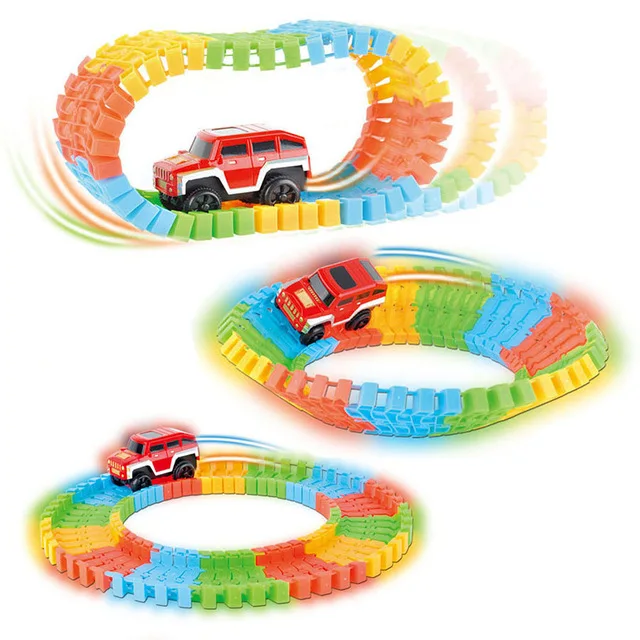 Diecast DIY Puzzle Toy Roller Coaster Track Electronics Toy Car Rail