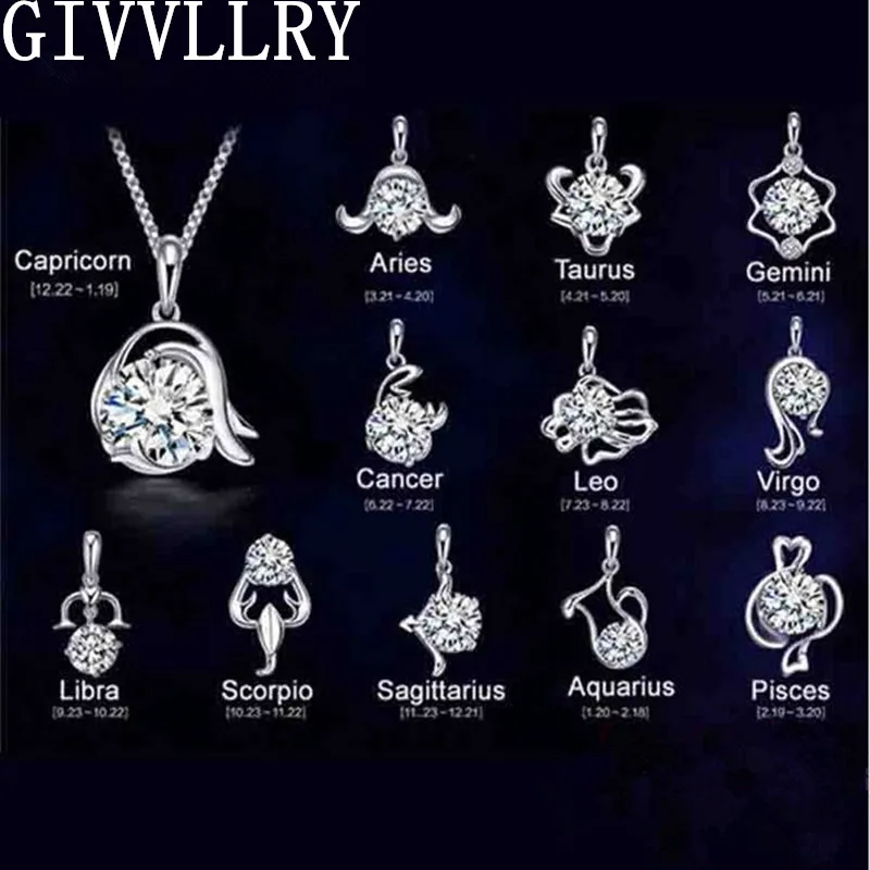 Summer Style 12 Constellation silver chain zodiac Choker Necklace bijoux femme fashion necklaces for women 2015 hip hop jewelry